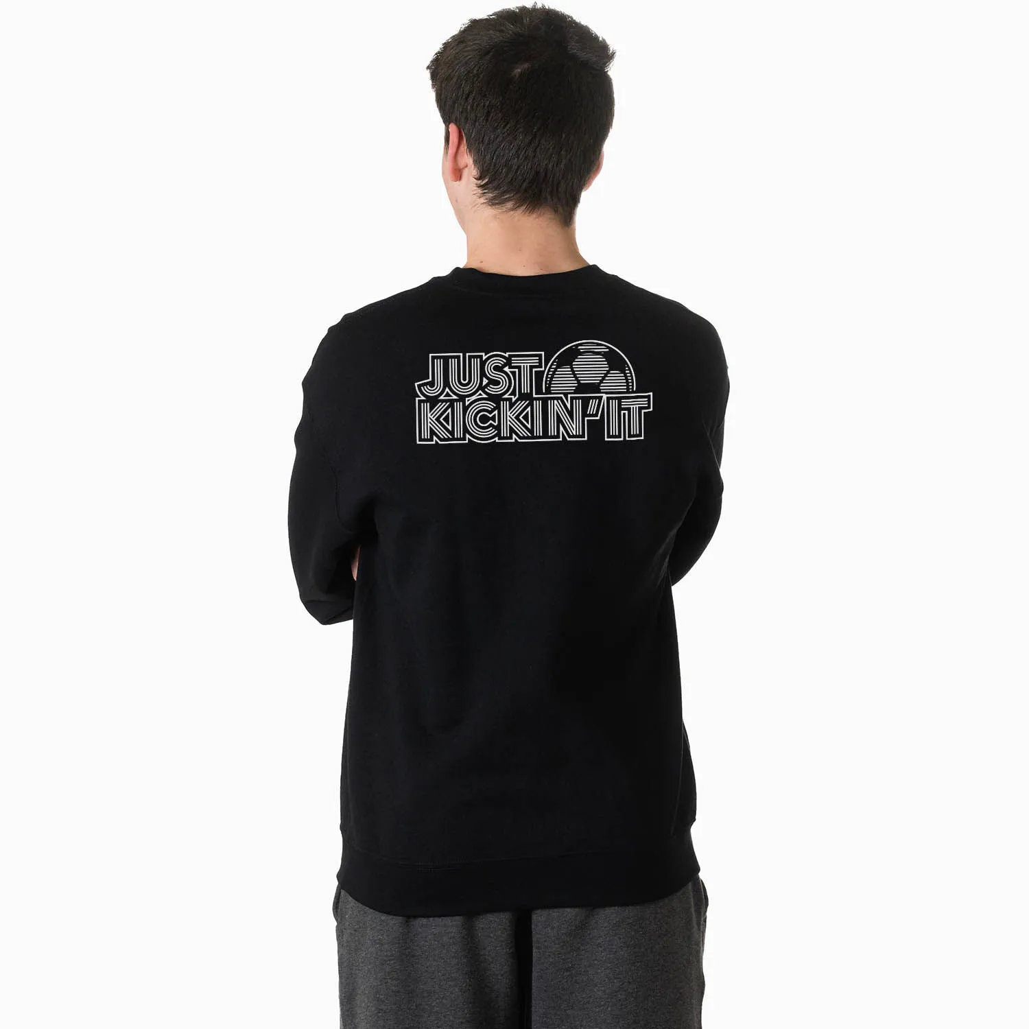 Soccer Crewneck Sweatshirt - Just Kickin' It (Back Design) 